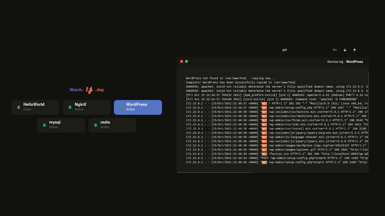 Watchdog — real-time Docker container monitoring dashboard